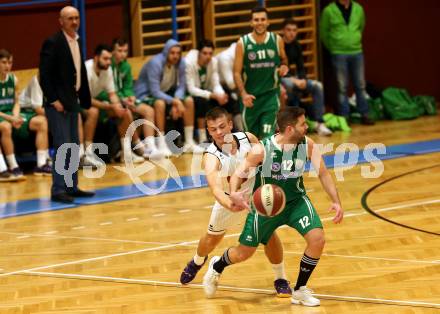 Basketball 2. Bundesliga. Grunddurchgang 13. Runde. Woerthersee Piraten gegen KOS Celovec.  Elvis Keric,  (Woerthersee Piraten), Christian Erschen (KOS). Klagenfurt, am 5.1.2019.
Foto: Kuess
---
pressefotos, pressefotografie, kuess, qs, qspictures, sport, bild, bilder, bilddatenbank