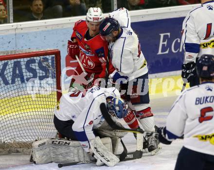EBEL. Eishockey Bundesliga. KAC gegen	KHL Medvescak Zagreb. Marco Richter,  (KAC), Fran Srketic, Vito Nikolic (Zagreb). Klagenfurt, am 6.1.2019.
Foto: Kuess

---
pressefotos, pressefotografie, kuess, qs, qspictures, sport, bild, bilder, bilddatenbank