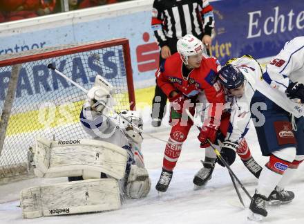 EBEL. Eishockey Bundesliga. KAC gegen	KHL Medvescak Zagreb. Marco Richter,  (KAC), Nik Simsic, Tihomir Filipec (Zagreb). Klagenfurt, am 8.1.2019.
Foto: Kuess

---
pressefotos, pressefotografie, kuess, qs, qspictures, sport, bild, bilder, bilddatenbank