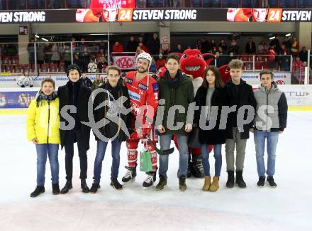 EBEL. Eishockey Bundesliga. KAC gegen	KHL Medvescak Zagreb. Steven Strong (KAC). Klagenfurt, am 8.1.2019.
Foto: Kuess
Foto: Kuess

---
pressefotos, pressefotografie, kuess, qs, qspictures, sport, bild, bilder, bilddatenbank