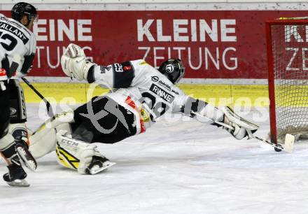 EBEL. Eishockey Bundesliga. KAC gegen	Dornbirn Bulldogs.  Juha Rasmus Rinne (Dornbirn). Klagenfurt, am 13.1.2019.
Foto: Kuess

---
pressefotos, pressefotografie, kuess, qs, qspictures, sport, bild, bilder, bilddatenbank