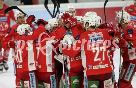 EBEL. Eishockey Bundesliga. KAC gegen	Dornbirn Bulldogs. Jubel Adam Comrie (KAC), (Dornbirn). Klagenfurt, am 13.1.2019.
Foto: Kuess

---
pressefotos, pressefotografie, kuess, qs, qspictures, sport, bild, bilder, bilddatenbank