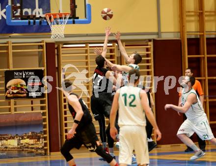 Basketball 2. Bundesliga. Grunddurchgang 14. Runde. KOS Celovec gegen   	BK Mattersburg Rocks. Lovro Fizuleto (KOS), Tobias Winkler (BK Mattersburg Rocks). Klagenfurt, am 13.1.2019.
Foto: Kuess
---
pressefotos, pressefotografie, kuess, qs, qspictures, sport, bild, bilder, bilddatenbank