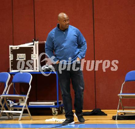 Basketball 2. Bundesliga. Grunddurchgang 14. Runde. KOS Celovec gegen   	BK Mattersburg Rocks. Trainer James Williams  (BK Mattersburg Rocks). Klagenfurt, am 13.1.2019.
Foto: Kuess
---
pressefotos, pressefotografie, kuess, qs, qspictures, sport, bild, bilder, bilddatenbank