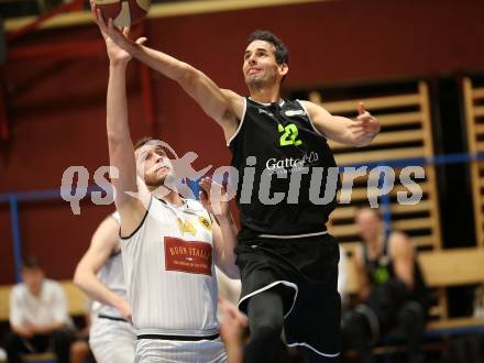 Basketball 2. Bundesliga. Grunddurchgang 15. Runde. Woerthersee Piraten gegen Basket Flames.  Maximilian Kunovjanek, (Woerthersee Piraten),  Fabricio Vay  (Basket Flames). Klagenfurt, am 5.1.2019.
Foto: Kuess
---
pressefotos, pressefotografie, kuess, qs, qspictures, sport, bild, bilder, bilddatenbank