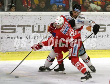 EBEL. Eishockey Bundesliga. KAC gegen	HC Orli Znojmo. Marco Richter,  (KAC), Adam Sedlak (Znojmo). Klagenfurt, am 27.1.2019.
Foto: Kuess

---
pressefotos, pressefotografie, kuess, qs, qspictures, sport, bild, bilder, bilddatenbank