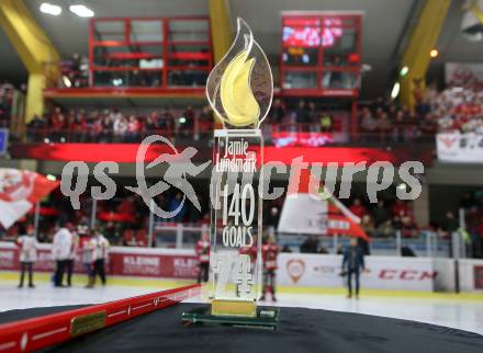 EBEL. Eishockey Bundesliga. KAC gegen	HC Orli Znojmo.  Ehrung Jamie Lundmark.  Klagenfurt, am 27.1.2019.
Foto: Kuess

---
pressefotos, pressefotografie, kuess, qs, qspictures, sport, bild, bilder, bilddatenbank