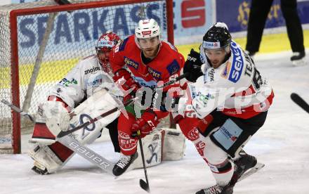 EBEL. Eishockey Bundesliga. KAC gegen	HC Orli Znojmo. Matthew Neal,  (KAC), Dominik Tejnor, Tomas Halasz (Znojmo). Klagenfurt, am 27.1.2019.
Foto: Kuess

---
pressefotos, pressefotografie, kuess, qs, qspictures, sport, bild, bilder, bilddatenbank