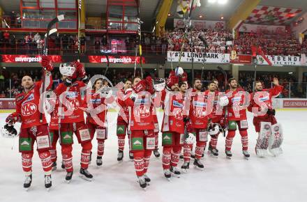 EBEL. Eishockey Bundesliga. KAC gegen	HC Orli Znojmo. Jubel (KAC). Klagenfurt, am 27.1.2019.
Foto: Kuess

---
pressefotos, pressefotografie, kuess, qs, qspictures, sport, bild, bilder, bilddatenbank