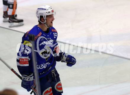 EBEL. Eishockey Bundesliga. EC VSV gegen Dornbirn Bulldogs.  Torjubel Stefan Bacher, (VSV). Villach, am 1.2.2019.
Foto: Kuess 


---
pressefotos, pressefotografie, kuess, qs, qspictures, sport, bild, bilder, bilddatenbank