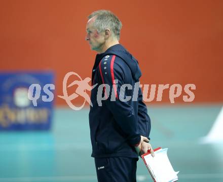 AVL. Volleyball Bundesliga. VBK Woerthersee Loewen Klagenfurt gegen SK Posojilnica Aich/Dob. Trainer Beppo Huber (Loewen). Klagenfurt, am 2.2.2019.
Foto: Kuess
---
pressefotos, pressefotografie, kuess, qs, qspictures, sport, bild, bilder, bilddatenbank
