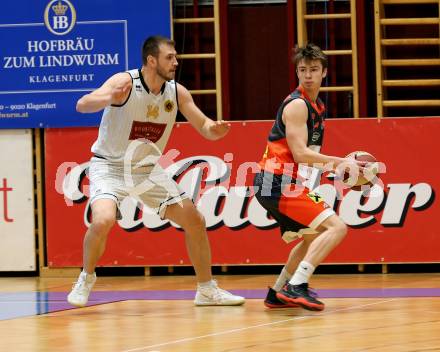 Basketball 2. Bundesliga. Grunddurchgang 17. Runde. Woerthersee Piraten gegen UBC St. Poelten.  Maximilian Kunovjanek (Woerthersee Piraten), David Harms (St. Poelten). Klagenfurt, am 2.2.2019.
Foto: Kuess
---
pressefotos, pressefotografie, kuess, qs, qspictures, sport, bild, bilder, bilddatenbank