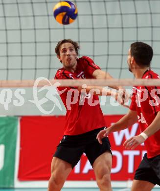 AVL. Volleyball Bundesliga. VBK Woerthersee Loewen Klagenfurt gegen SK Posojilnica Aich/Dob. Felix Friedl (Loewen). Klagenfurt, am 2.2.2019.
Foto: Kuess
---
pressefotos, pressefotografie, kuess, qs, qspictures, sport, bild, bilder, bilddatenbank