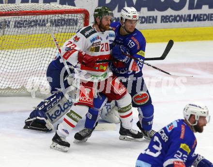 EBEL. Eishockey Bundesliga. EC VSV gegen HCB Suedtirol Alperia.  Stefan Bacher,  (VSV), Riley Brace (Bozen). Villach, am 3.2.2019.
Foto: Kuess 


---
pressefotos, pressefotografie, kuess, qs, qspictures, sport, bild, bilder, bilddatenbank