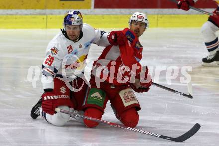 EBEL. Eishockey Bundesliga. KAC gegen	EC Red Bull Salzburg. Charles Robin Gartner,  (KAC), Christopher Vandevelde (Salzburg). Klagenfurt, am 12.2.2019.
Foto: Kuess

---
pressefotos, pressefotografie, kuess, qs, qspictures, sport, bild, bilder, bilddatenbank