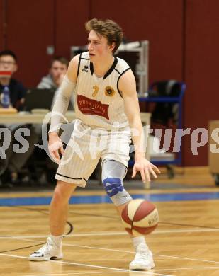 Basketball 2. Bundesliga. Grunddurchgang 19. Runde. Woerthersee Piraten gegen BK Mattersburg Rocks. Lukas Simoner  (Woerthersee Piraten). Klagenfurt, am 16.2.2019.
Foto: Kuess
---
pressefotos, pressefotografie, kuess, qs, qspictures, sport, bild, bilder, bilddatenbank