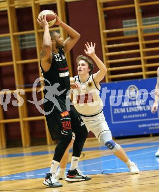 Basketball 2. Bundesliga. Grunddurchgang 19. Runde. Woerthersee Piraten gegen BK Mattersburg Rocks.  Lukas Simoner, (Woerthersee Piraten),  Gary Ware (Mattersburg). Klagenfurt, am 16.2.2019.
Foto: Kuess
---
pressefotos, pressefotografie, kuess, qs, qspictures, sport, bild, bilder, bilddatenbank