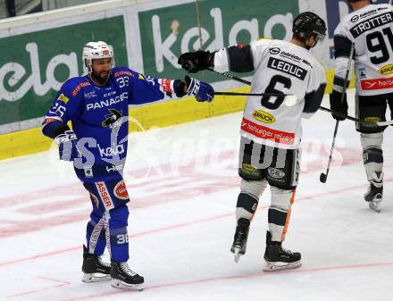 EBEL. Eishockey Bundesliga. EC VSV gegen DEC Dornbirn Bulldogs. Torjubel Jerry Pollastrone  (VSV). Villach, am 24.2.2019.
Foto: Kuess 


---
pressefotos, pressefotografie, kuess, qs, qspictures, sport, bild, bilder, bilddatenbank