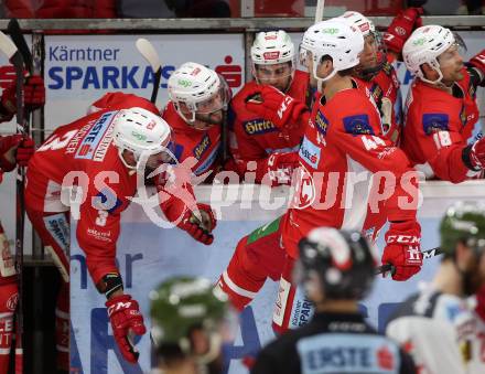 EBEL. Eishockey Bundesliga. KAC gegen	HCB Suedtirol Alperia. Torjubel Adam Comrie (KAC). Klagenfurt, am 1.3.2019.
Foto: Kuess

---
pressefotos, pressefotografie, kuess, qs, qspictures, sport, bild, bilder, bilddatenbank