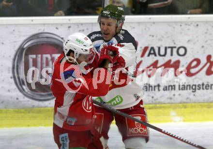 EBEL. Eishockey Bundesliga. KAC gegen	HCB Suedtirol Alperia. Marcel Witting,  (KAC), Paul Geiger (Bozen). Klagenfurt, am 1.3.2019.
Foto: Kuess

---
pressefotos, pressefotografie, kuess, qs, qspictures, sport, bild, bilder, bilddatenbank