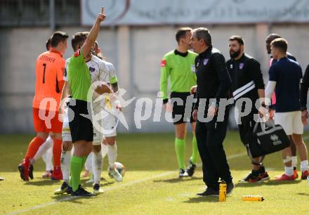 Fussball. 2. Liga. âSK Austria Klagenfurt gegen FC Blau Weiss Linz.  Schiedsrichter Arnes Talic, Trainer Robert Micheu (Klagenfurt). Klagenfurt, 3.3.2019.
Foto: Kuess
---
pressefotos, pressefotografie, kuess, qs, qspictures, sport, bild, bilder, bilddatenbank