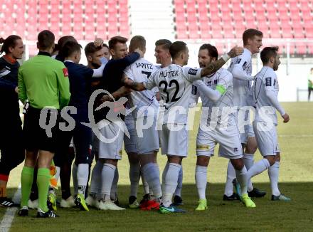 Fussball. 2. Liga. âSK Austria Klagenfurt gegen FC Blau Weiss Linz.  Torjubel (Klagenfurt). Klagenfurt, 3.3.2019.
Foto: Kuess
---
pressefotos, pressefotografie, kuess, qs, qspictures, sport, bild, bilder, bilddatenbank