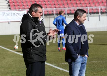 Fussball. 2. Liga. âSK Austria Klagenfurt gegen FC Blau Weiss Linz.  Trainer Robert Micheu, Sascha Gulevski (Klagenfurt). Klagenfurt, 3.3.2019.
Foto: Kuess
---
pressefotos, pressefotografie, kuess, qs, qspictures, sport, bild, bilder, bilddatenbank