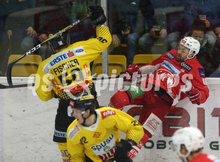 EBEL. Eishockey Bundesliga. KAC gegen	spusu Vienna Capitals.  Andrew Jacob Kozek,  (KAC), Mario Fischer (Vienna Capitals). Klagenfurt, am 5.3.2019.
Foto: Kuess

---
pressefotos, pressefotografie, kuess, qs, qspictures, sport, bild, bilder, bilddatenbank