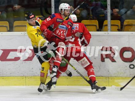 EBEL. Eishockey Bundesliga. KAC gegen	spusu Vienna Capitals. Marcel Witting,  (KAC), Benjamin Nissner (Vienna Capitals). Klagenfurt, am 5.3.2019.
Foto: Kuess

---
pressefotos, pressefotografie, kuess, qs, qspictures, sport, bild, bilder, bilddatenbank