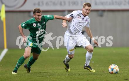 Fussball. 2. Liga. âSK Austria Klagenfurt gegen WSG Swarovski Wattens.  Markus Rusek, (Klagenfurt), Ignacio Jauregui  (Wattens). Klagenfurt, 8.3.2019.
Foto: Kuess
---
pressefotos, pressefotografie, kuess, qs, qspictures, sport, bild, bilder, bilddatenbank