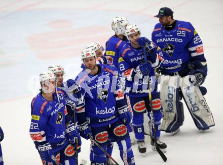 EBEL. Eishockey Bundesliga. EC VSV gegen HC Orli Znojmo.	Szabad Kevin, Sauve Yann, Stueckler Patrick  (VSV). Villach, am 8.3.2019.
Foto: Kuess 


---
pressefotos, pressefotografie, kuess, qs, qspictures, sport, bild, bilder, bilddatenbank