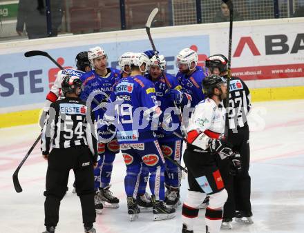 EBEL. Eishockey Bundesliga. EC VSV gegen HC Orli Znojmo.  Torjubel Lahoda Alexander (VSV). Villach, am 8.3.2019.
Foto: Kuess 


---
pressefotos, pressefotografie, kuess, qs, qspictures, sport, bild, bilder, bilddatenbank