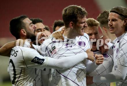 Fussball. 2. Liga. âSK Austria Klagenfurt gegen WSG Swarovski Wattens.  Torjubel Scott Fitzgerald Kennedy (Klagenfurt). Klagenfurt, 8.3.2019.
Foto: Kuess
---
pressefotos, pressefotografie, kuess, qs, qspictures, sport, bild, bilder, bilddatenbank