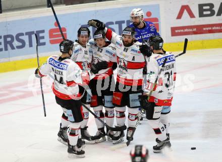 EBEL. Eishockey Bundesliga. EC VSV gegen HC Orli Znojmo.  Torjubel (Znojmo). Villach, am 8.3.2019.
Foto: Kuess 


---
pressefotos, pressefotografie, kuess, qs, qspictures, sport, bild, bilder, bilddatenbank