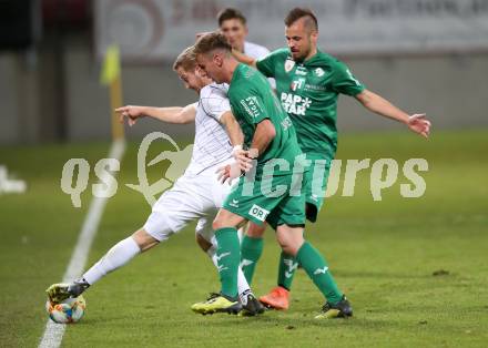 Fussball. 2. Liga. âSK Austria Klagenfurt gegen WSG Swarovski Wattens.  Markus Rusek,  (Klagenfurt), Ignacio Jauregui (Wattens). Klagenfurt, 8.3.2019.
Foto: Kuess
---
pressefotos, pressefotografie, kuess, qs, qspictures, sport, bild, bilder, bilddatenbank