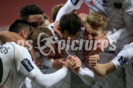 Fussball. 2. Liga. âSK Austria Klagenfurt gegen WSG Swarovski Wattens.  Torjubel Scott Fitzgerald Kennedy (Klagenfurt). Klagenfurt, 8.3.2019.
Foto: Kuess
---
pressefotos, pressefotografie, kuess, qs, qspictures, sport, bild, bilder, bilddatenbank