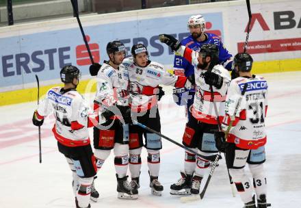 EBEL. Eishockey Bundesliga. EC VSV gegen HC Orli Znojmo.  Torjubel (Znojmo). Villach, am 8.3.2019.
Foto: Kuess 


---
pressefotos, pressefotografie, kuess, qs, qspictures, sport, bild, bilder, bilddatenbank