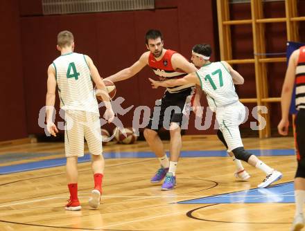 Basketball 2. Bundesliga. Grunddurchgang 22. Runde. KOS Celovec gegen   	Panaceo Raiders Villach.  Volkan Oezdemir (KOS), Antonio Boban (Villach). Klagenfurt, am 9.3.2019.
Foto: Kuess
---
pressefotos, pressefotografie, kuess, qs, qspictures, sport, bild, bilder, bilddatenbank