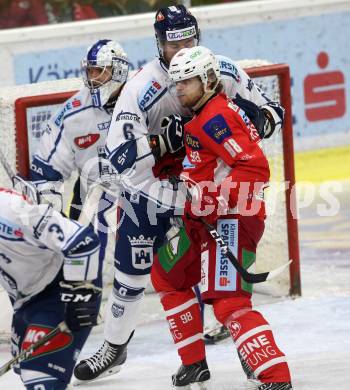 EBEL. Eishockey Bundesliga. KAC gegen	Fehervar AV 19. Daniel Obersteiner,  (KAC), Ty Wishart (Fehervar AV 19). Klagenfurt, am 10.3.2019.
Foto: Kuess

---
pressefotos, pressefotografie, kuess, qs, qspictures, sport, bild, bilder, bilddatenbank