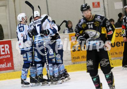 Eishockey. AHC DIVISION 1. ESC RegYou Steindorf gegen EC LiWOdruck Spittal. Torjubel Benjamin Petrik, Christof Martinz,Stefan Untersteiner (Steindorf).  Steindorf, 9.3.2019.
Foto: Kuess


---
pressefotos, pressefotografie, kuess, qs, qspictures, sport, bild, bilder, bilddatenbank