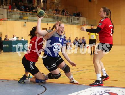 Handball Damen. SC kelag Ferlach/Feldkirchen gegen Union APG Korneuburg Handball Damen. Cernivec Adrijana (Ferlach), STEINER Theres (Korneuburg). Ferlach, 2.3.2019.
Foto: Kuess
---
pressefotos, pressefotografie, kuess, qs, qspictures, sport, bild, bilder, bilddatenbank