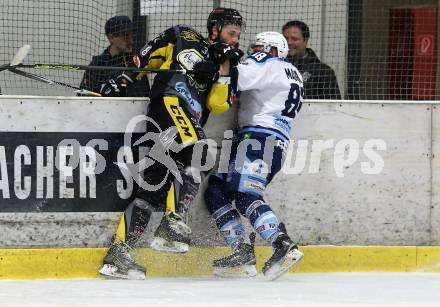 Eishockey. AHC DIVISION 1. ESC RegYou Steindorf gegen EC LiWOdruck Spittal.  Manuel Maurer, (Steindorf), Marco Zorec  (Spittal).  Steindorf, 9.3.2019.
Foto: Kuess

---
pressefotos, pressefotografie, kuess, qs, qspictures, sport, bild, bilder, bilddatenbank