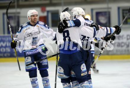 Eishockey. AHC DIVISION 1. ESC RegYou Steindorf gegen EC LiWOdruck Spittal. Torjubel Andreas Wiedergut, Christof Martinz, Benjamin Petrik (Steindorf).  Steindorf, 9.3.2019.
Foto: Kuess


---
pressefotos, pressefotografie, kuess, qs, qspictures, sport, bild, bilder, bilddatenbank