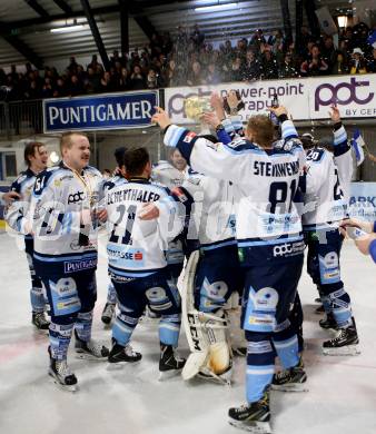 Eishockey. AHC DIVISION 1. ESC RegYou Steindorf gegen EC LiWOdruck Spittal. Jubel (Steindorf).  Steindorf, 9.3.2019.
Foto: Kuess


---
pressefotos, pressefotografie, kuess, qs, qspictures, sport, bild, bilder, bilddatenbank