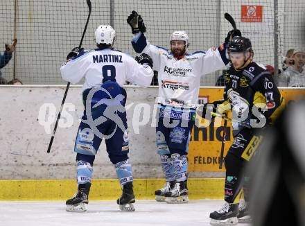 Eishockey. AHC DIVISION 1. ESC RegYou Steindorf gegen EC LiWOdruck Spittal. Torjubel Daniel Gasser, Christof Martinz (Steindorf).  Steindorf, 9.3.2019.
Foto: Kuess


---
pressefotos, pressefotografie, kuess, qs, qspictures, sport, bild, bilder, bilddatenbank