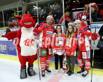 EBEL. Eishockey Bundesliga. KAC gegen	HCB Suedtirol Alperia. Neal Matthew, Fischer David Joseph (KAC). Klagenfurt, am 13.3.2019.
Foto: Kuess

---
pressefotos, pressefotografie, kuess, qs, qspictures, sport, bild, bilder, bilddatenbank