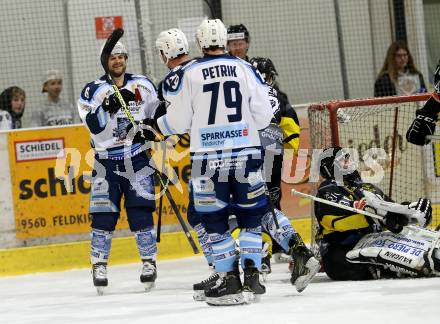 Eishockey. AHC DIVISION 1. ESC RegYou Steindorf gegen EC LiWOdruck Spittal. Torjubel Benjamin Petrik, Christof Martinz,Stefan Untersteiner (Steindorf).  Steindorf, 9.3.2019.
Foto: Kuess


---
pressefotos, pressefotografie, kuess, qs, qspictures, sport, bild, bilder, bilddatenbank