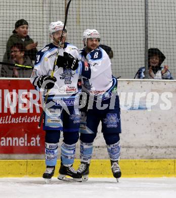 Eishockey. AHC DIVISION 1. ESC RegYou Steindorf gegen EC LiWOdruck Spittal. Torjubel Benjamin Petrik, Christof Martinz (Steindorf).  Steindorf, 9.3.2019.
Foto: Kuess


---
pressefotos, pressefotografie, kuess, qs, qspictures, sport, bild, bilder, bilddatenbank