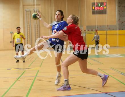 Handball Damen. SC kelag Ferlach/Feldkirchen gegen Union APG Korneuburg Handball Damen. OGRIS Lisa Marie (Ferlach), DANNER Caroline (Korneuburg). Ferlach, 2.3.2019.
Foto: Kuess
---
pressefotos, pressefotografie, kuess, qs, qspictures, sport, bild, bilder, bilddatenbank