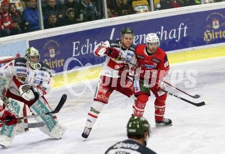 EBEL. Eishockey Bundesliga. KAC gegen	HCB Suedtirol Alperia. Obersteiner Daniel (KAC), Glira Daniel, Smith Jacob Wesley (Bozen). Klagenfurt, am 13.3.2019.
Foto: Kuess

---
pressefotos, pressefotografie, kuess, qs, qspictures, sport, bild, bilder, bilddatenbank